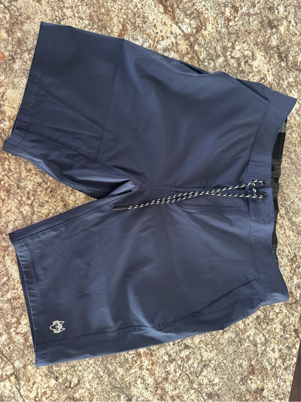 Greyson Navy Athletic Shorts with Drawcord